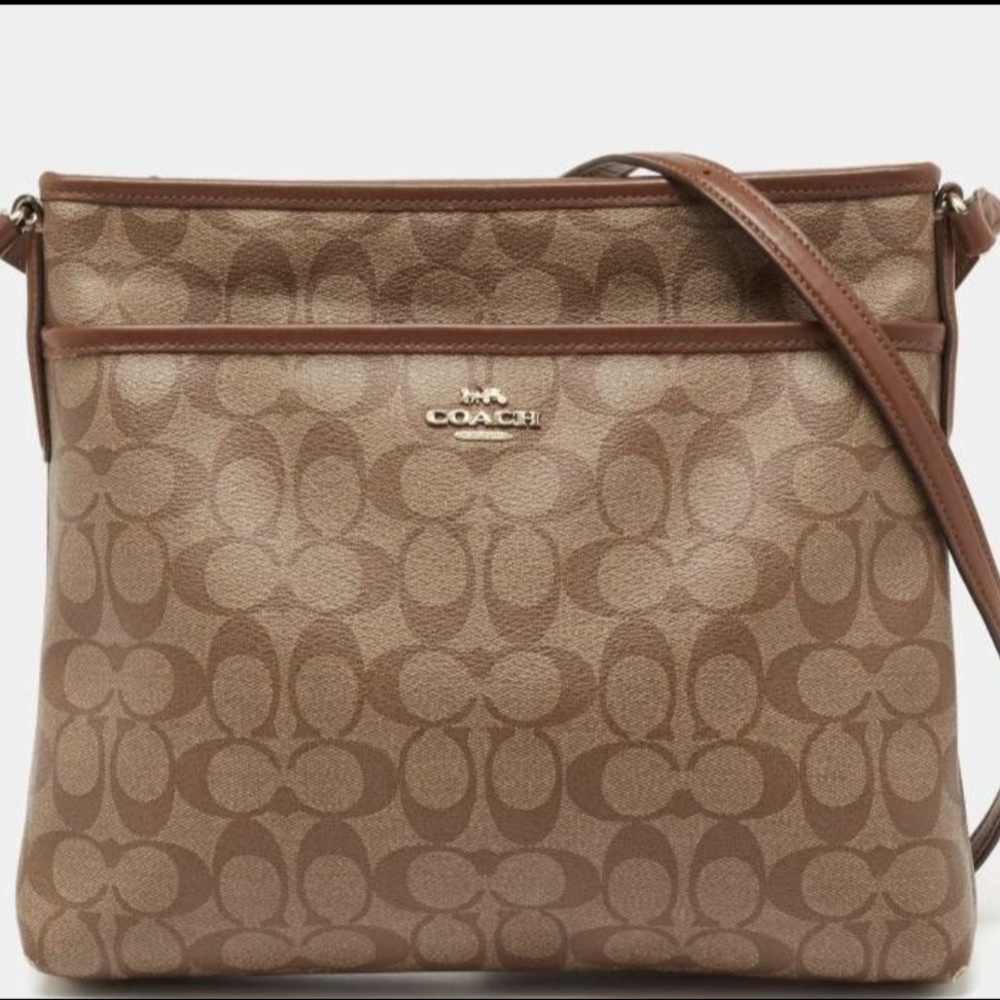Coach Signature Tan Crossbody Bag